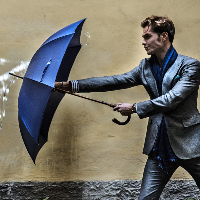 Solid Stick Blue Umbrella - Umbrella