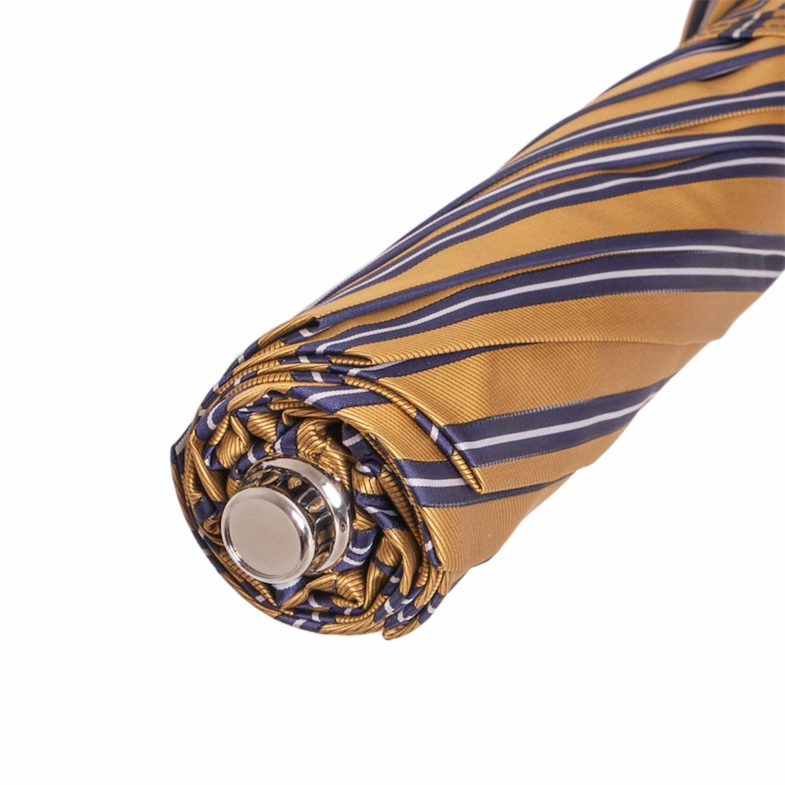 Gestreepte okerkleurige opvouwbare paraplu - Paraplu