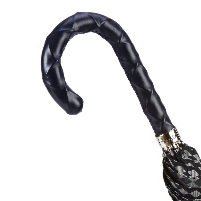 Umbrella with Twisted Leather Handle - Umbrella