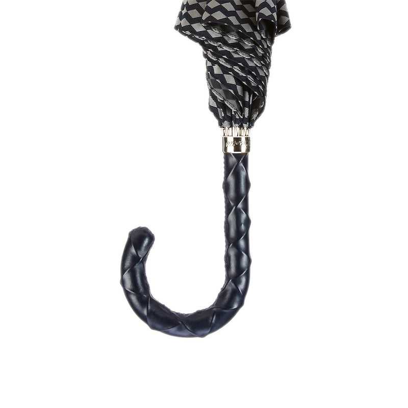 Umbrella with Twisted Leather Handle - Umbrella