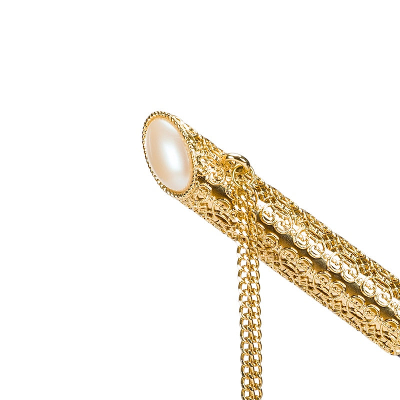 Vintage parelmoeren paraplu dubbele doek - paraplu