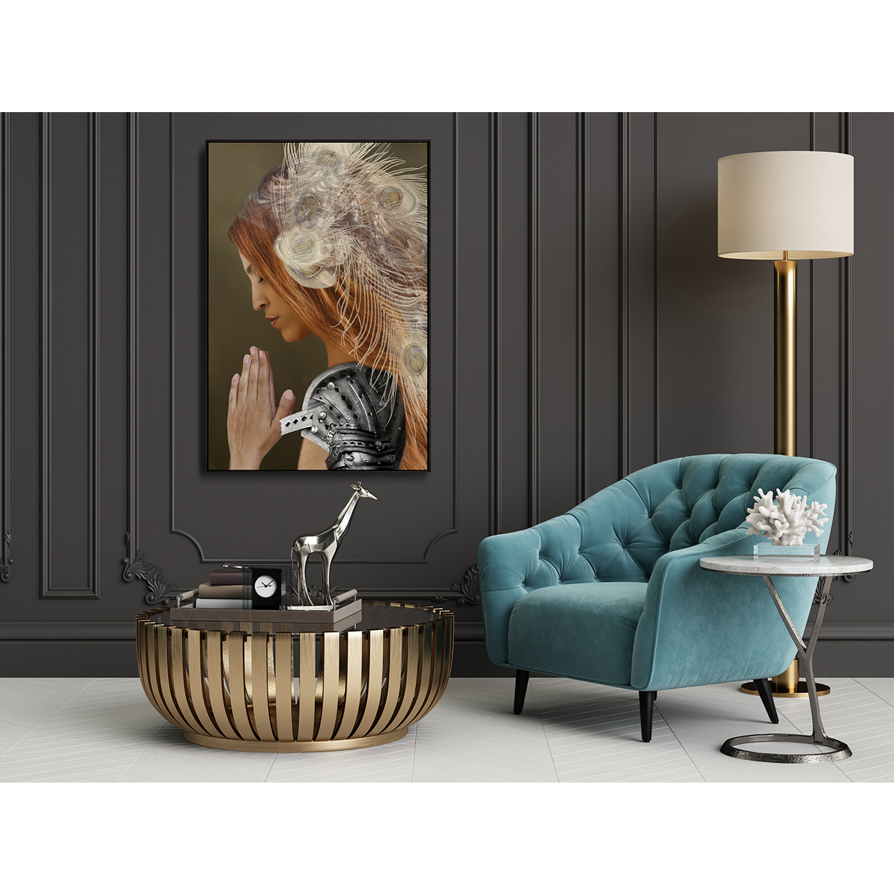 Wall Print Art of Pray for me door Goddesses Series