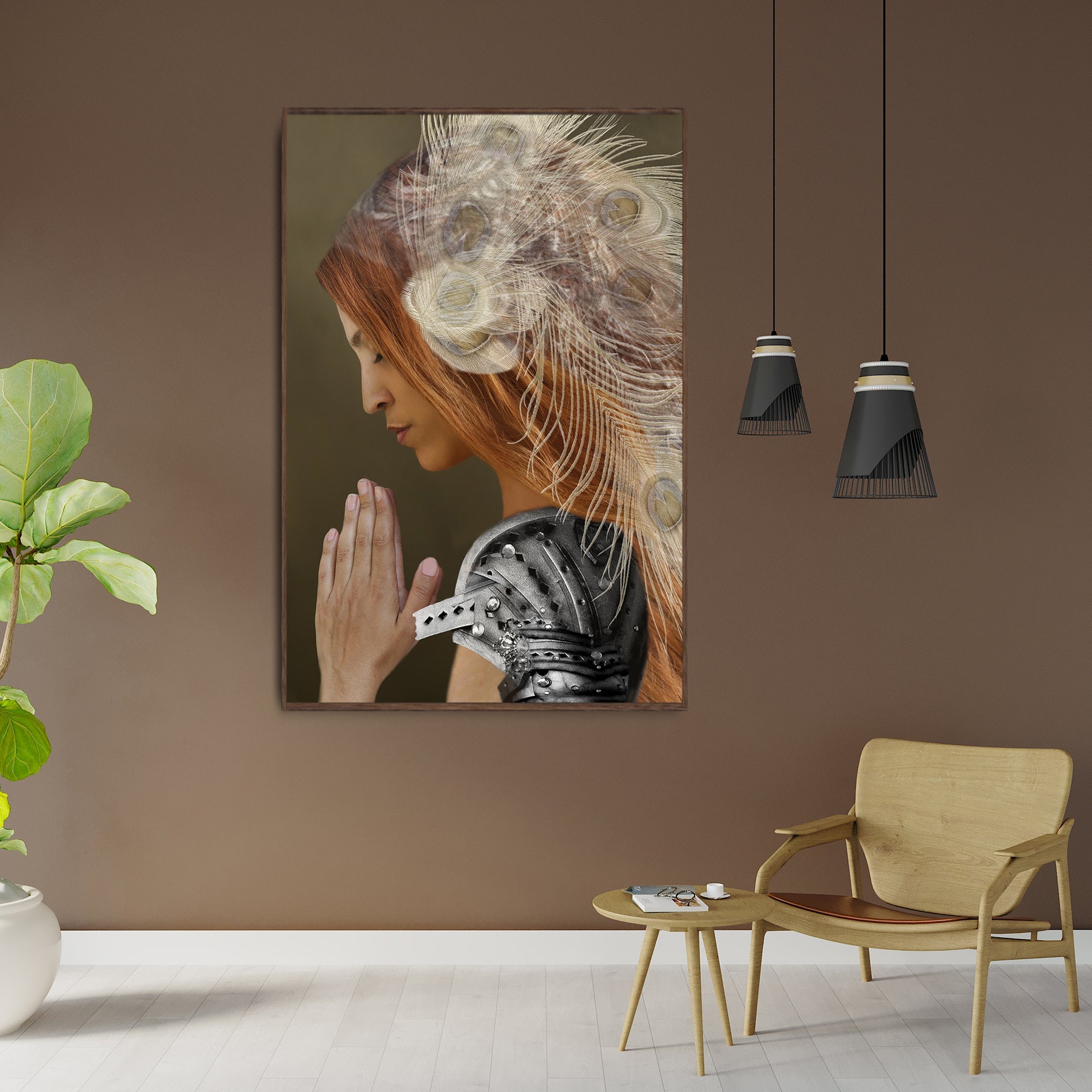 Wall Print Art of Pray for me door Goddesses Series