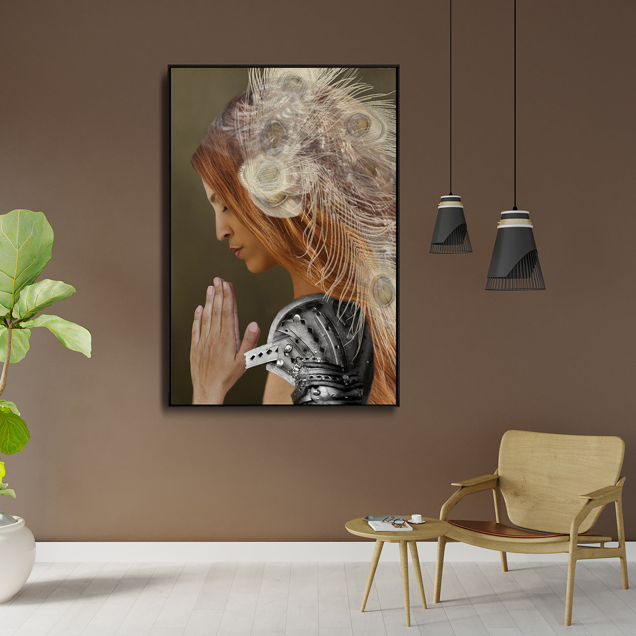 Wall Print Art of Pray for me door Goddesses Series