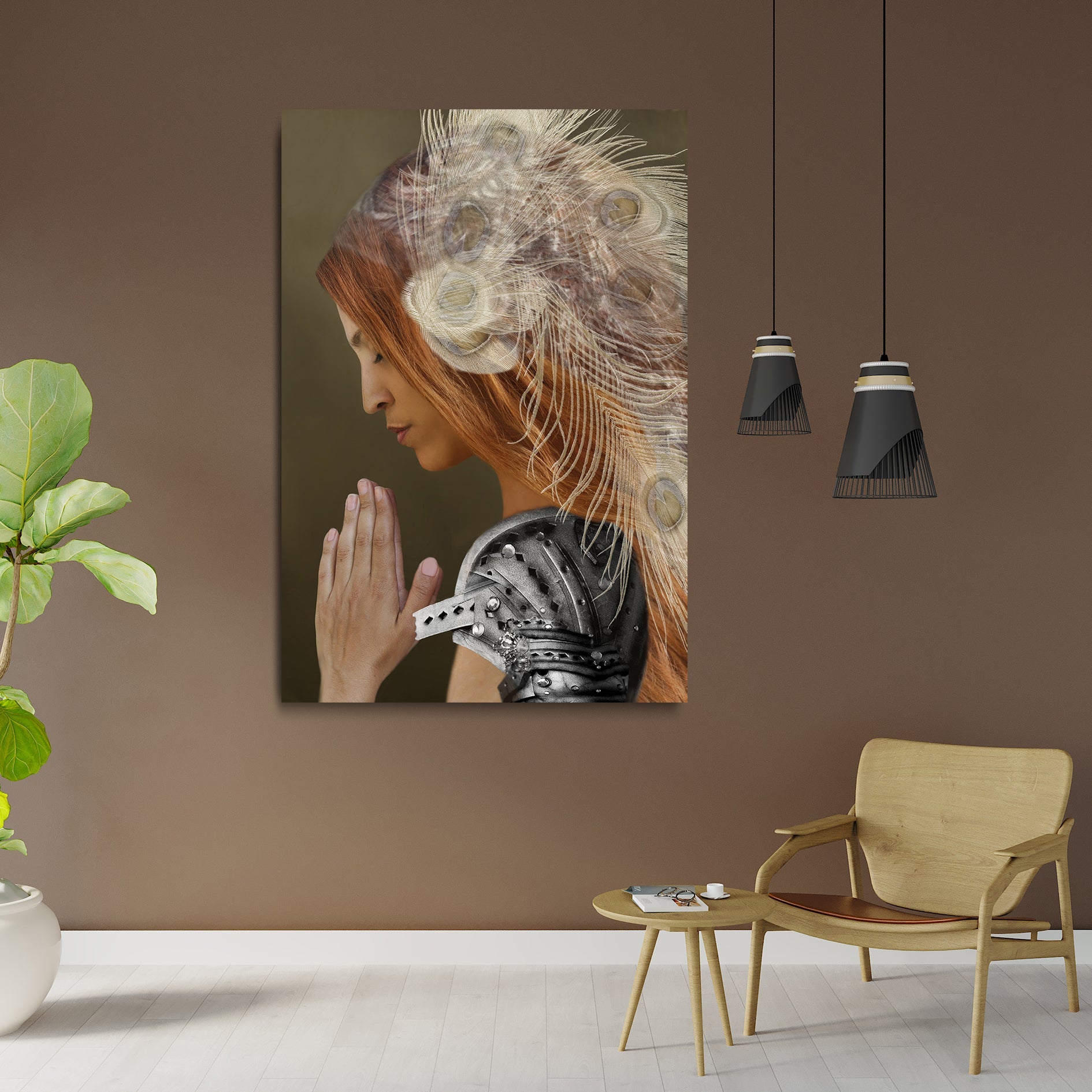Wall Print Art of Pray for me door Goddesses Series