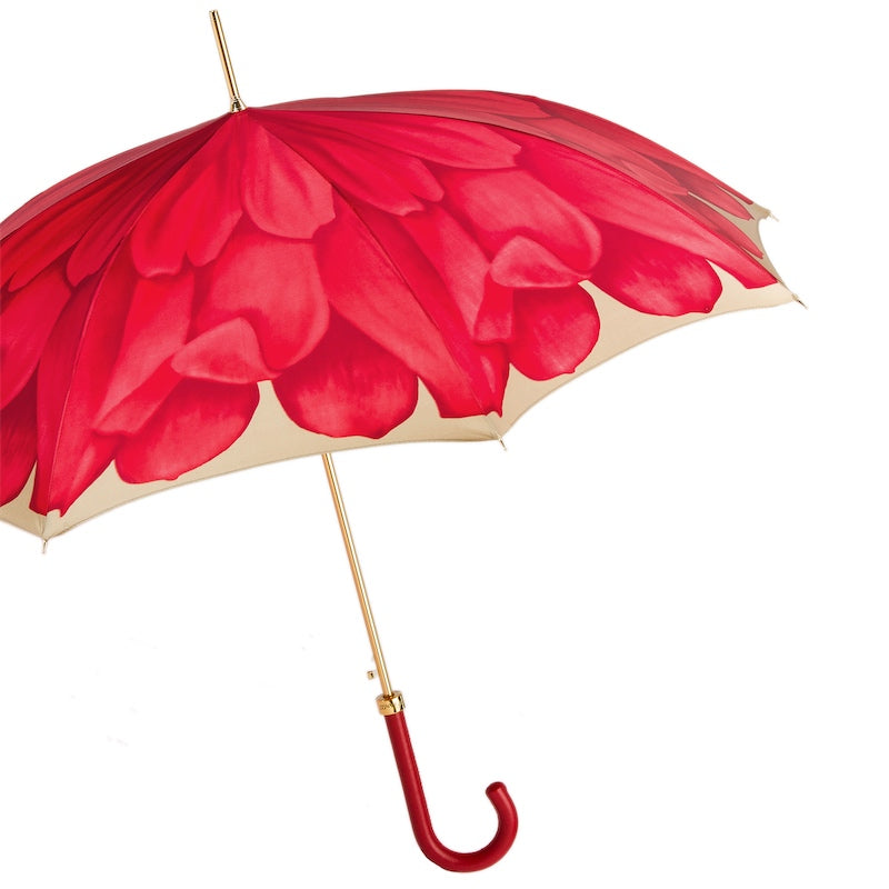 Red Dahlia Umbrella - Umbrella