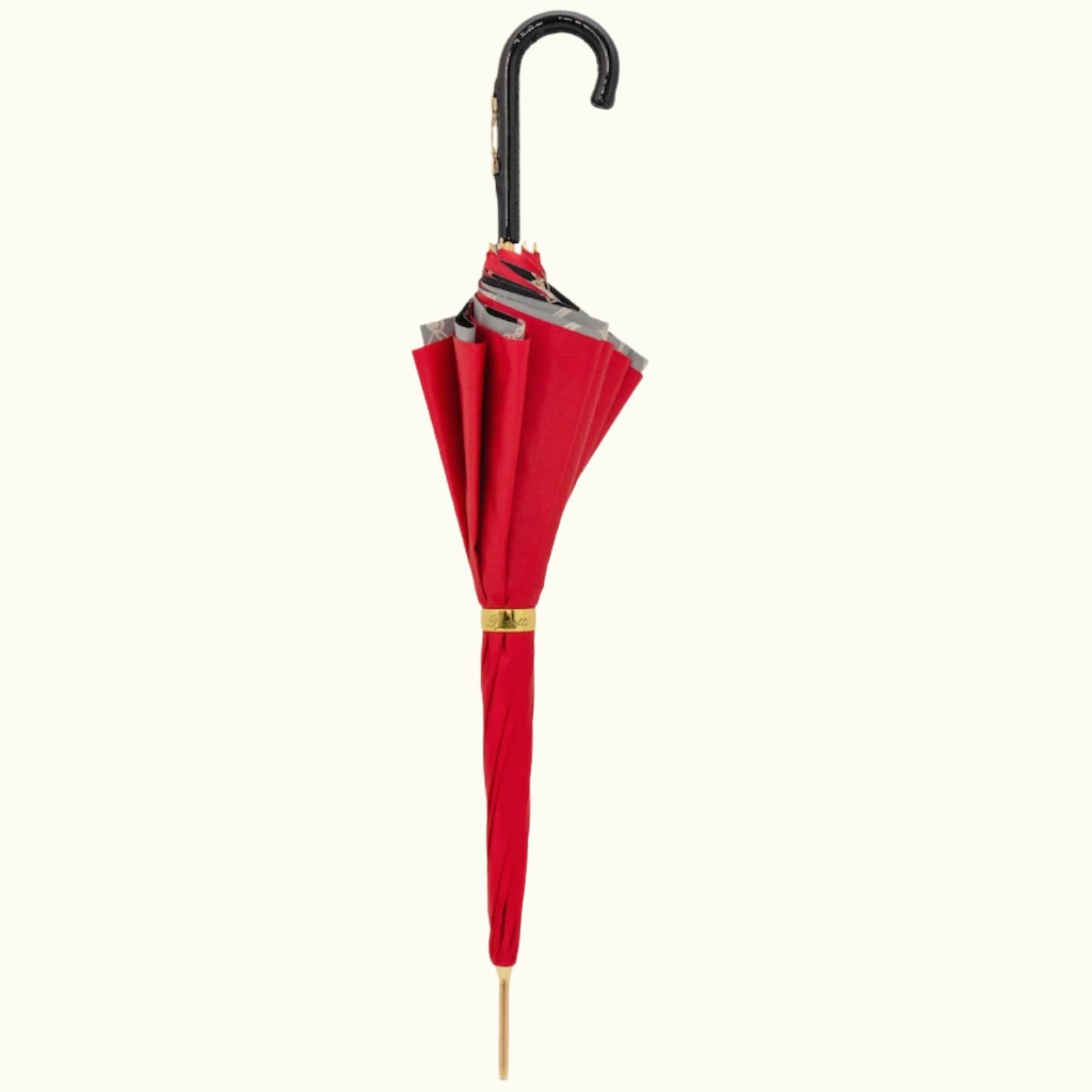 Rode paraplu met teugels print dubbele doek - paraplu