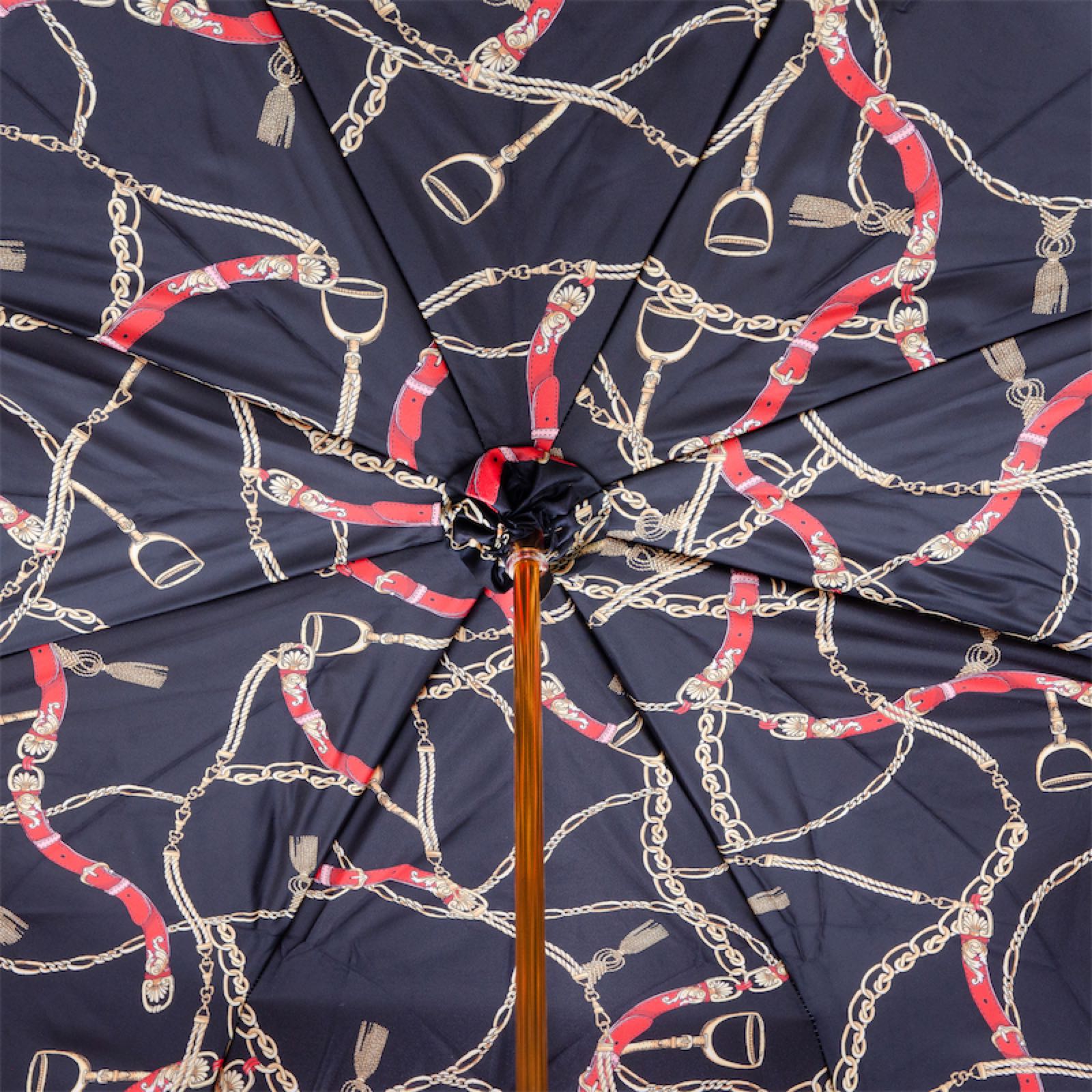 Rode paraplu met teugels print dubbele doek - paraplu
