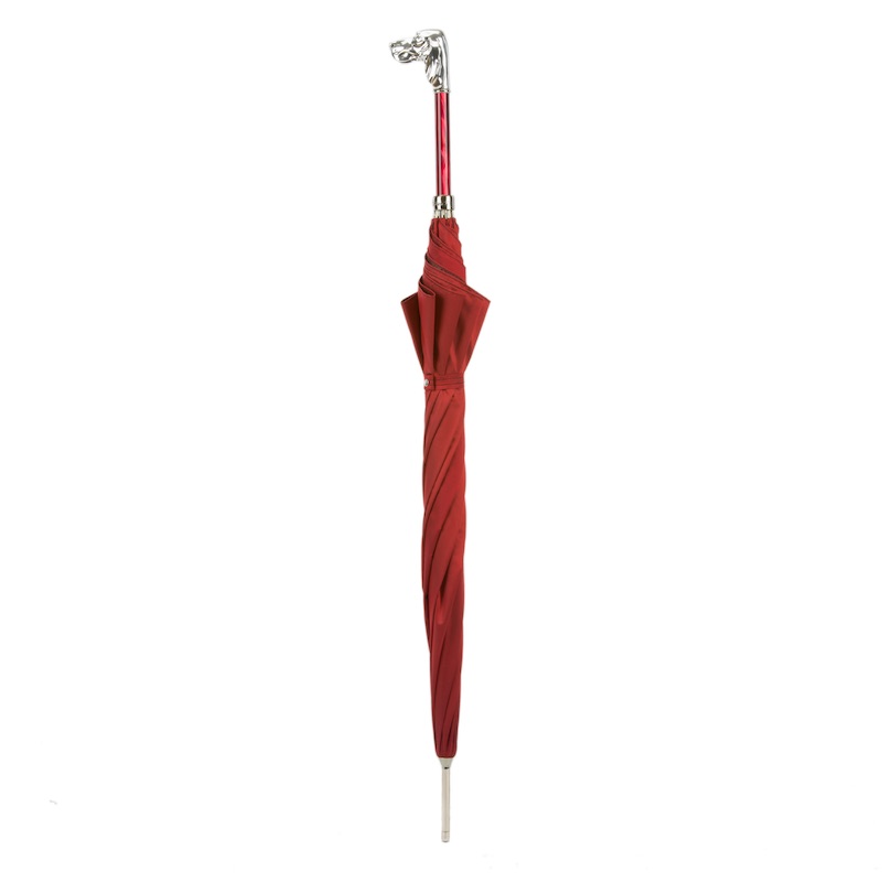Red Umbrella with Silver Hound - Umbrella