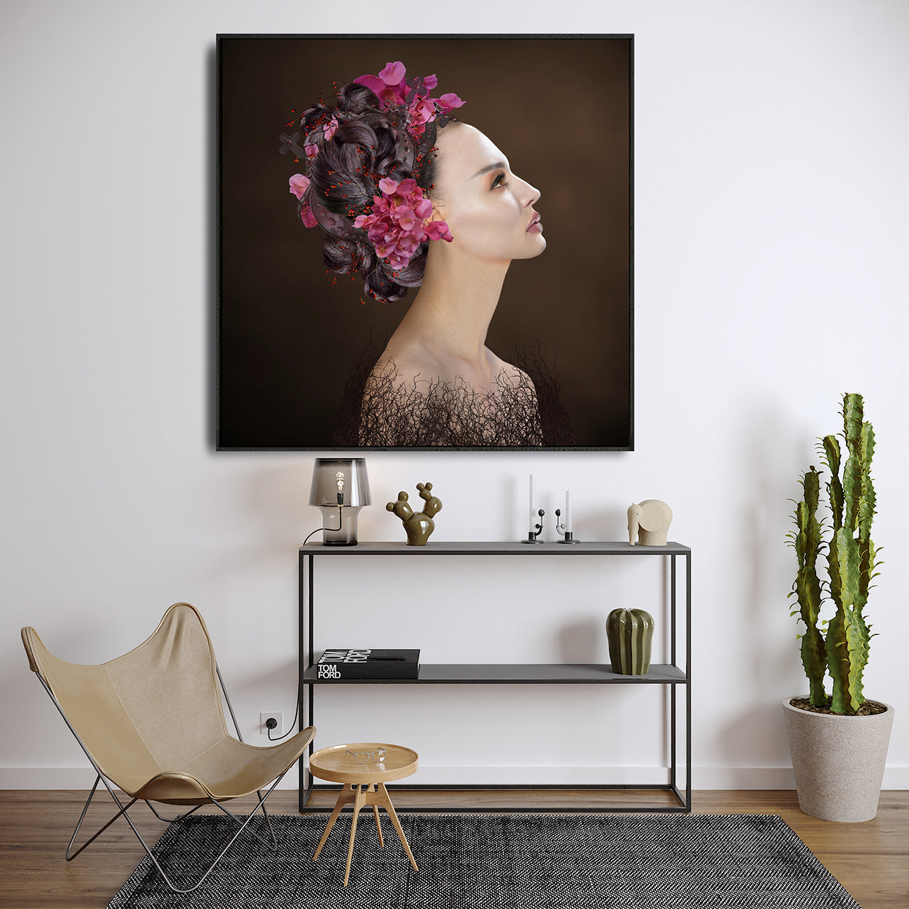 Muur print Art Rosa door godinnen serie