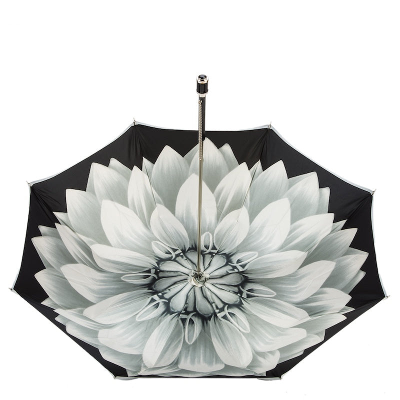 Zilveren Dahlia Paraplu Dubbel Doek - Paraplu