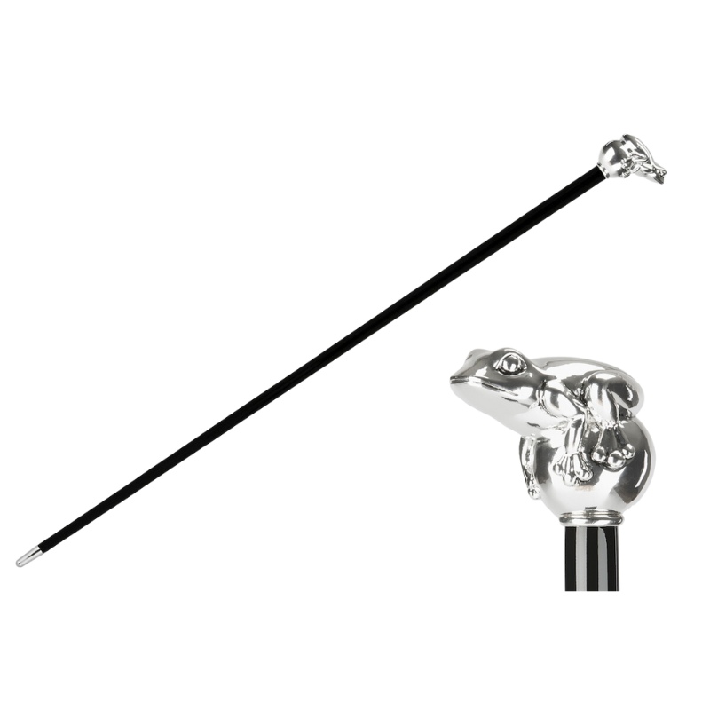 Silver Frog Cane - Canes