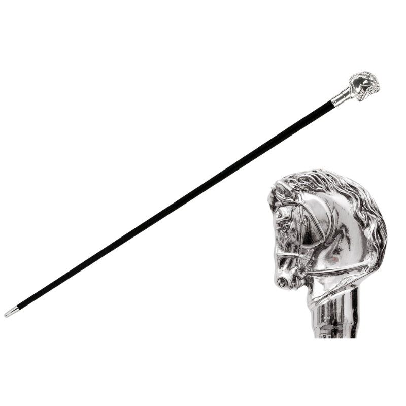 Silver Horse Cane - Canes