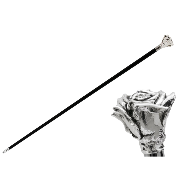 Silver Rose Cane - Canes