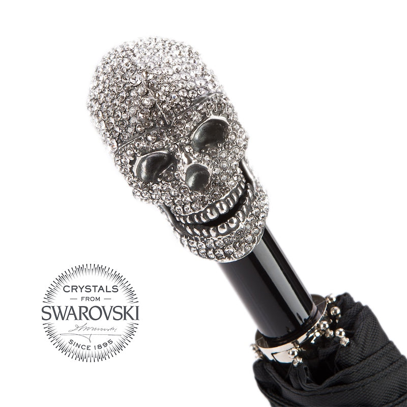Swarovski® Skull Folding Umbrella - Umbrella