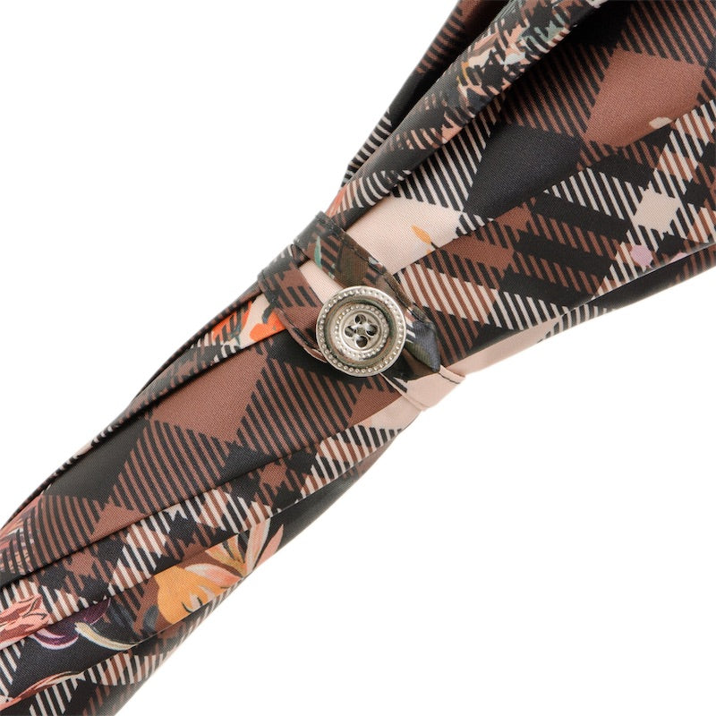 Tartan Parasol met Bloemen - Paraplu