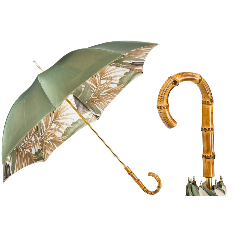 Tropische paraplu met bamboe handvat - Paraplu