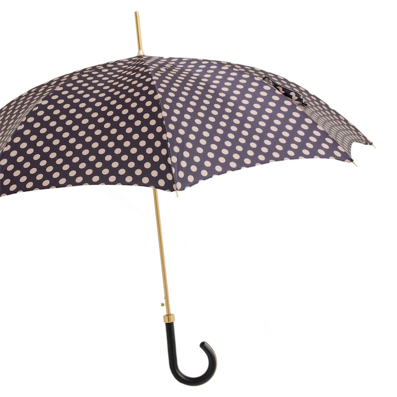 Umbrella with Beige Polka Dots - Umbrella