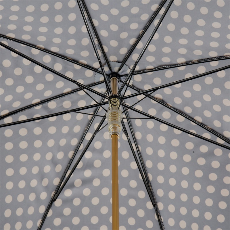 Umbrella with Beige Polka Dots - Umbrella