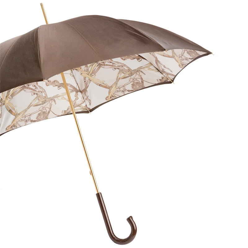 Umbrella with Bridles Print - Umbrella