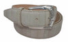 Leather Belt with Buckle in 18kt Gold and sterling silver