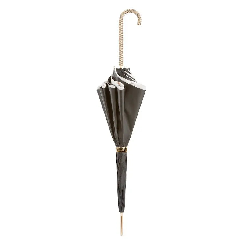 Chains Printed Interior Black Umbrella