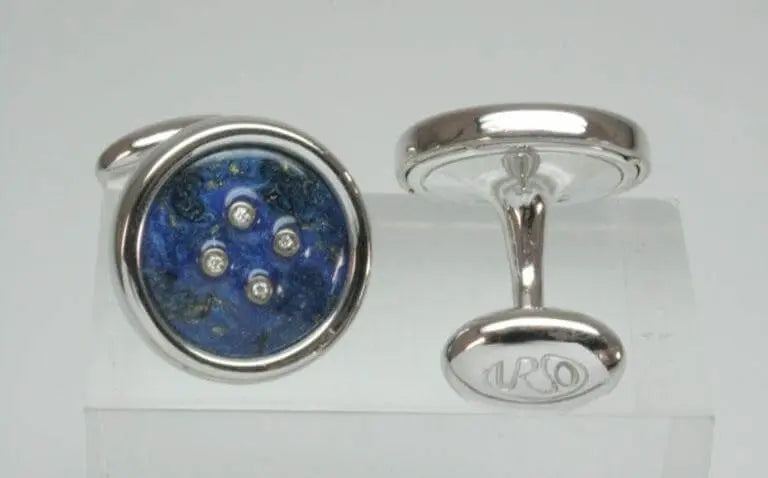 Sterling Silver and Diamonds Cufflinks