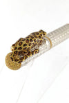 Luxury design fountain pen with leopard design head 