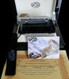 Luxury Leopard Fountain Pen Box in Sterling Silver and Yellow Sapphires 