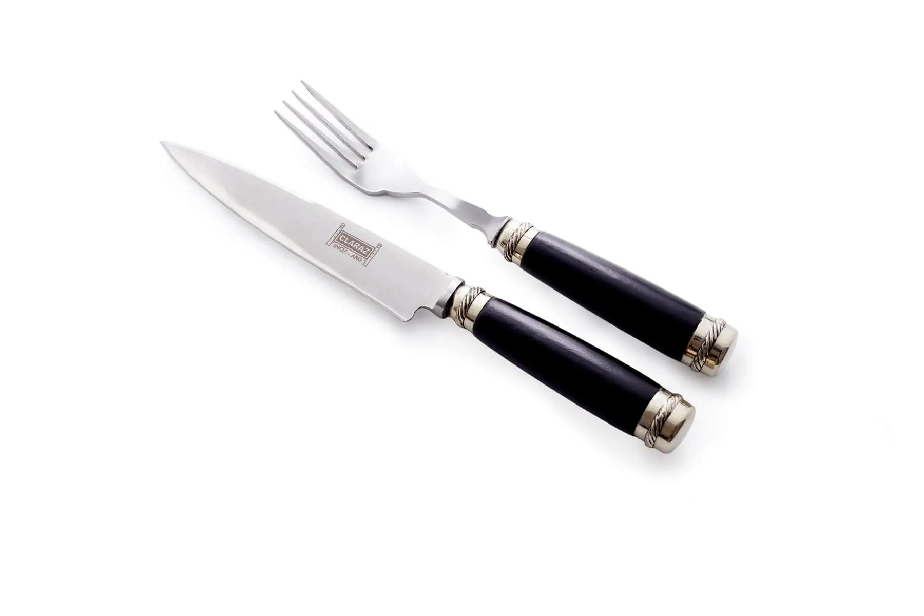 Wood handles combined with nickel silver luxury cutlery set