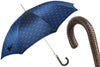 Umbrella with classic braided leather handle by Pasotti