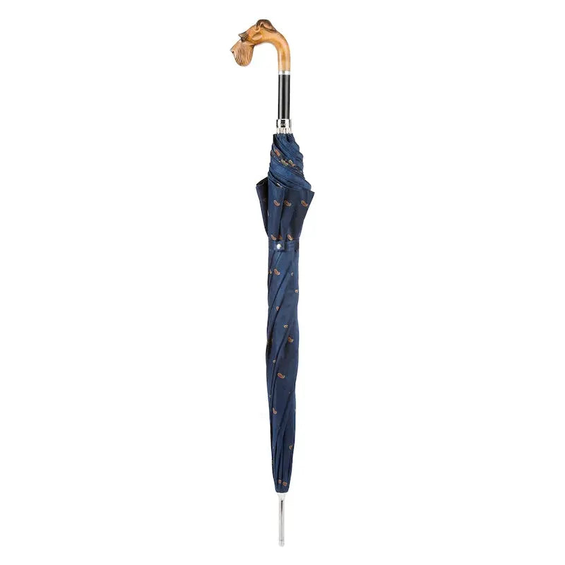 PASOTTI HAND CARVED SCHNAUZER UMBRELLA