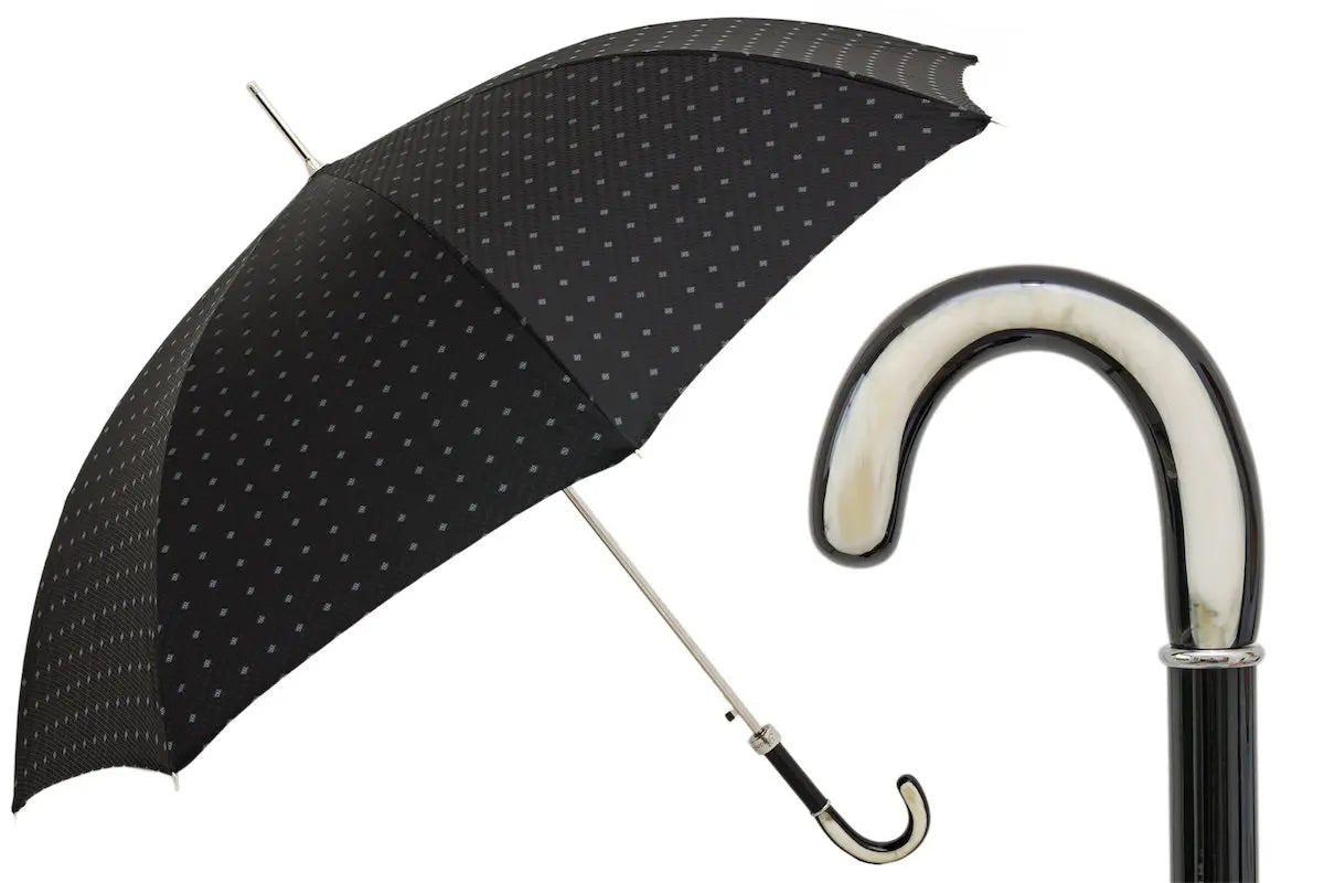 Umbrella with Classic Horn Handle by Pasotti