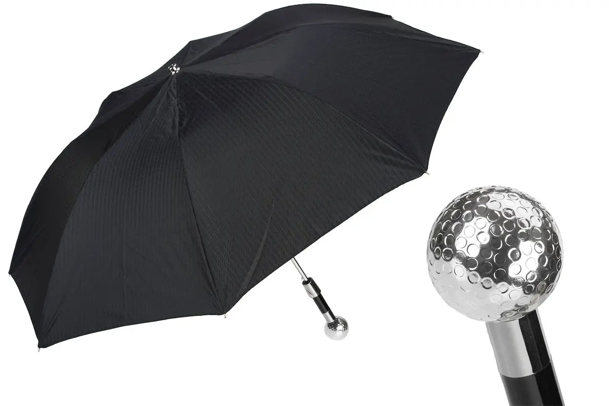 PASOTTI SILVER GOLF BALL FOLDING UMBRELLA - FOLDING