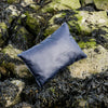 Summernight Blue &amp; Sealights | DeLeO - One | Fish Leather Throw Pillow | Sierkussen Visleer