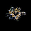 Exclusieve Swarovski Crystals Ring met metalen ornamenten