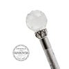 Swarovski Crystal Ball Cane by Silver Shaft