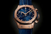 Classic Fusion Chronograph king Gold Blue Wrist Watch by Hublot